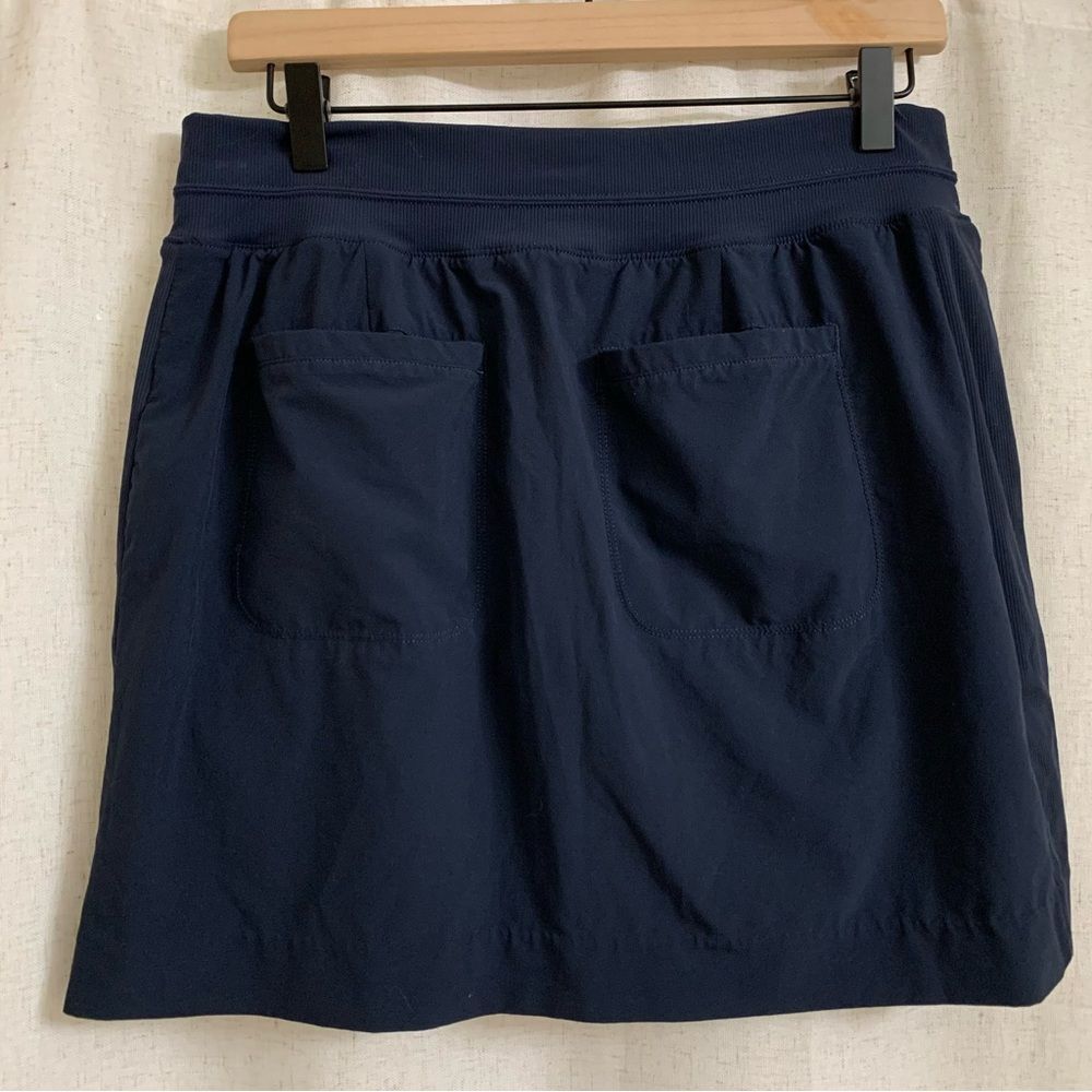 Athleta Athletic Navy Blue Lined Skirt 10 - Picture 2 of 5